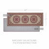 Custom House Burgundy Tan Jacquard Polyester Bathmat 17x48