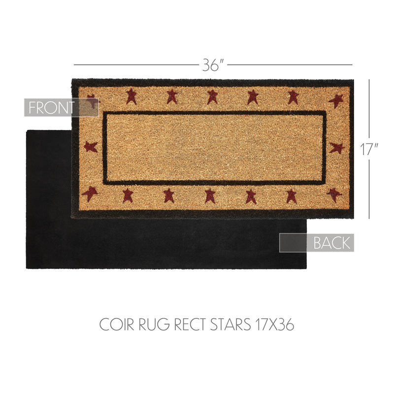 Connell Coir Rug Rect Stars 17x36