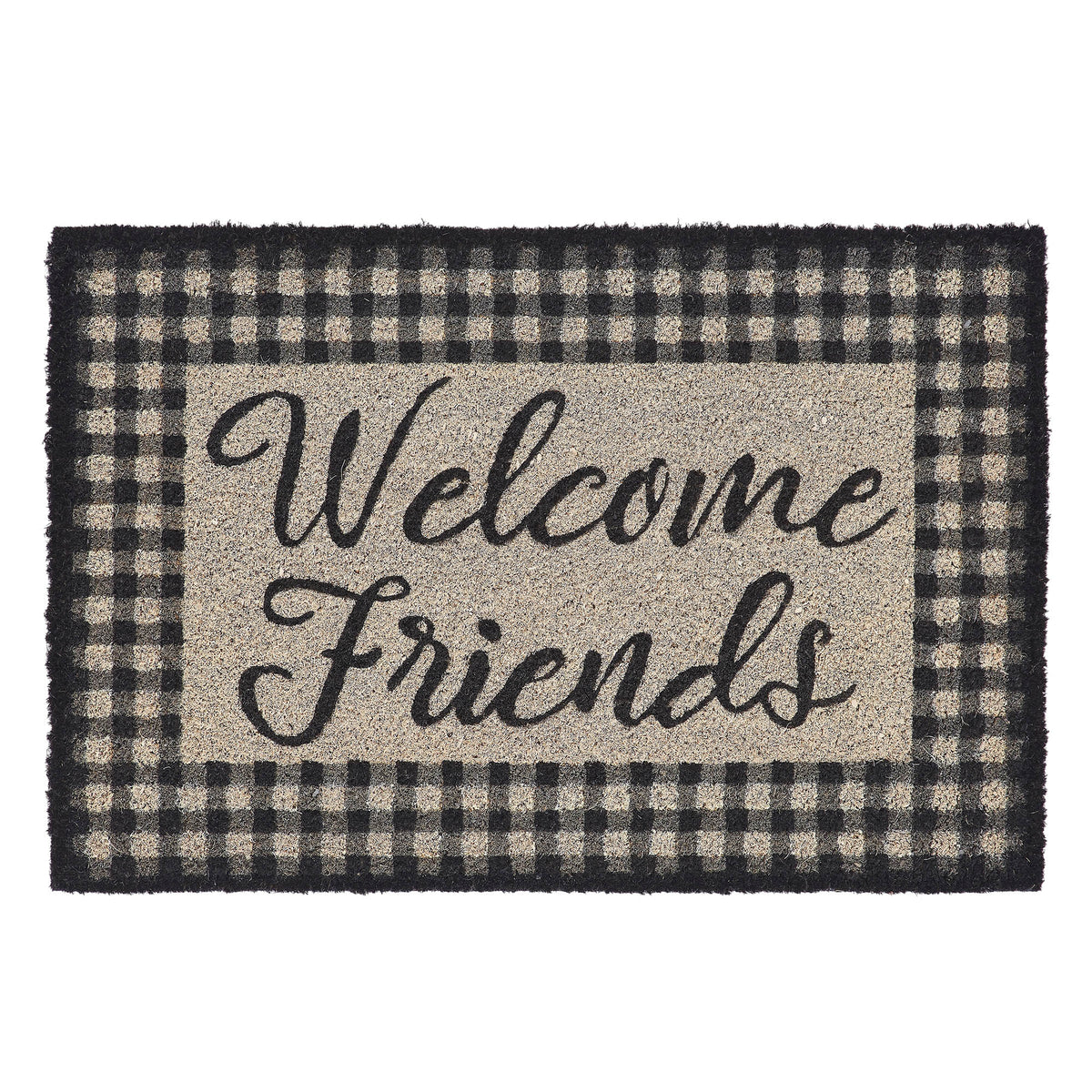 Finders Keepers Welcome Friends Coir Rug Rect 20x30