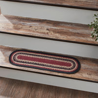Connell Jute Stair Tread Oval Latex 8.5x27