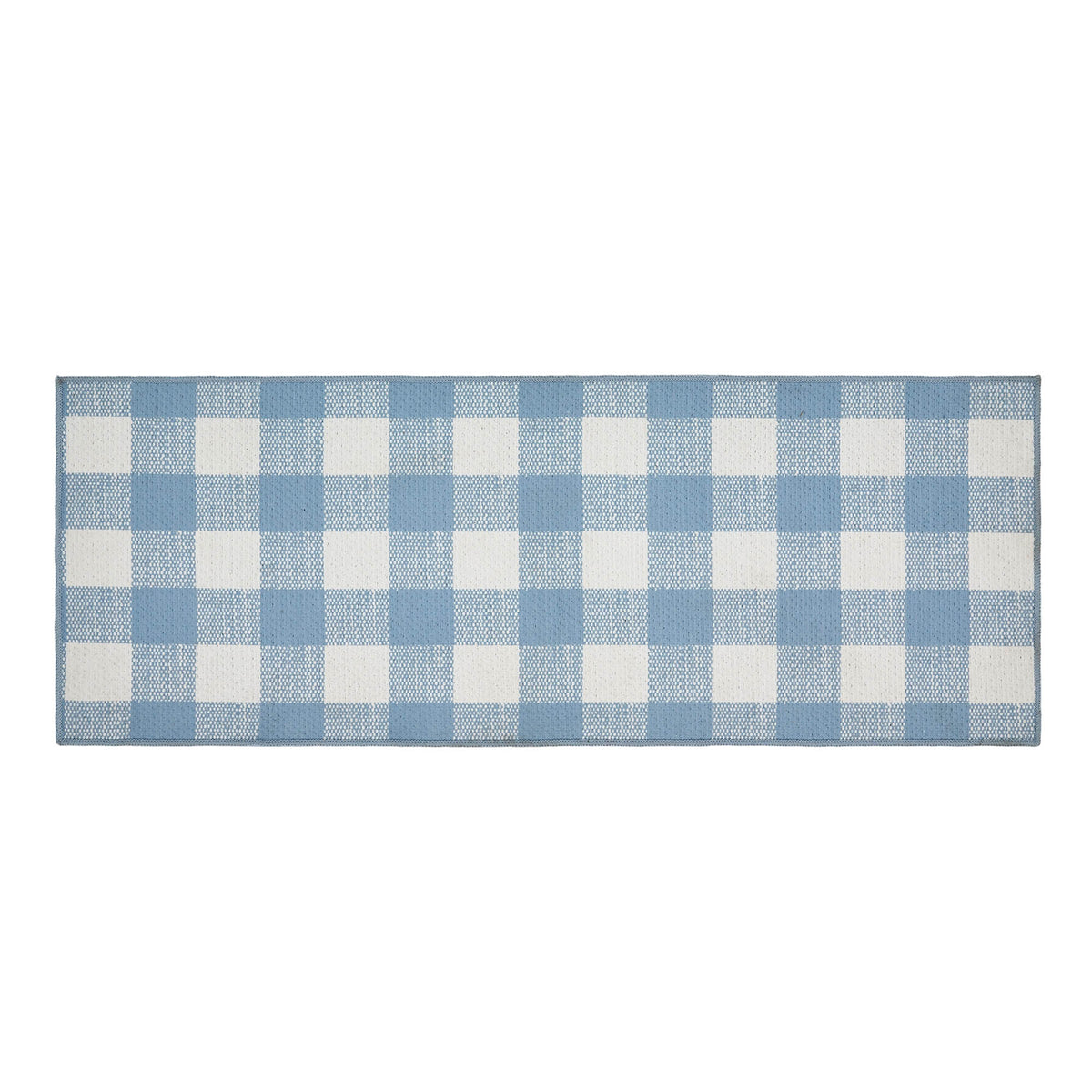 Annie Buffalo Check Blue Indoor/Outdoor Rug Rect 17x48