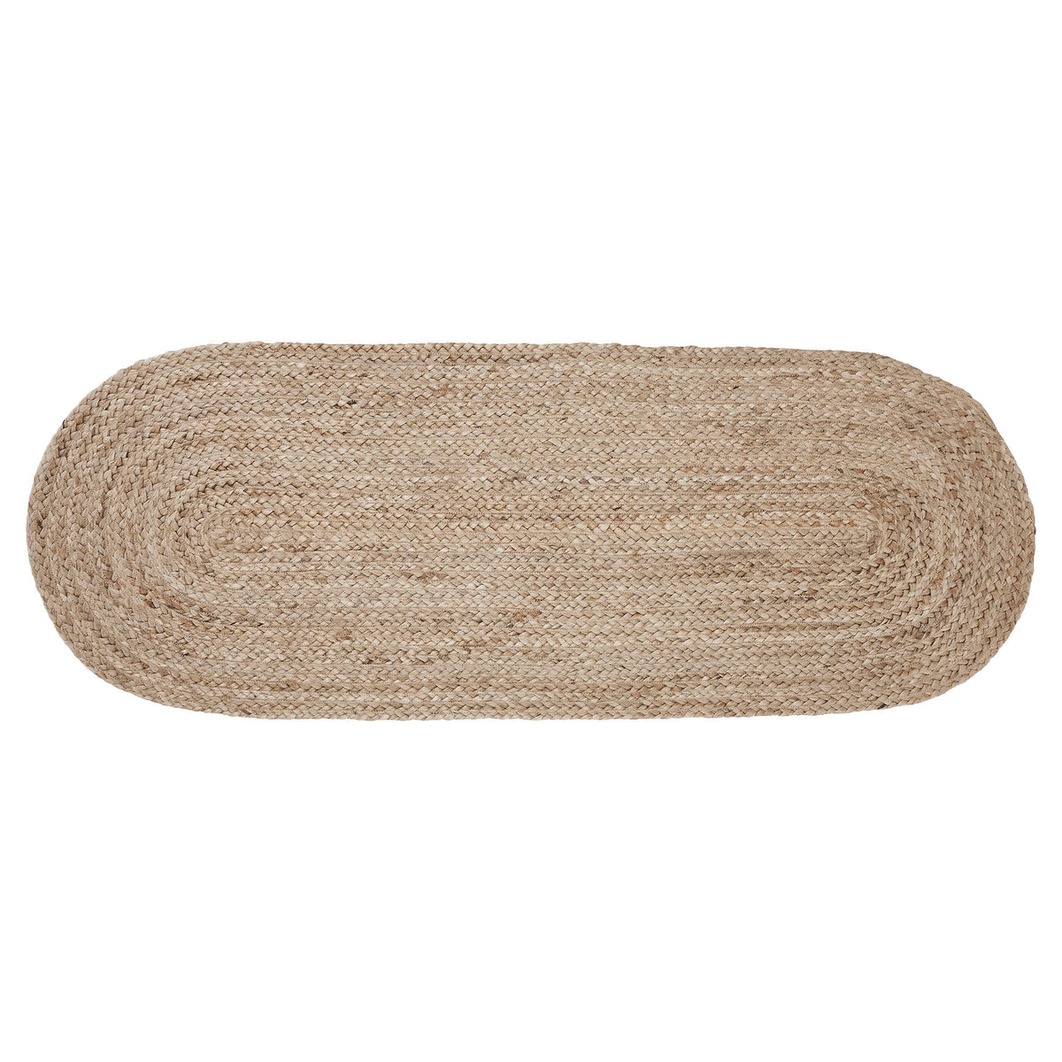 Natural Jute Rug Oval w/ Pad 17x48