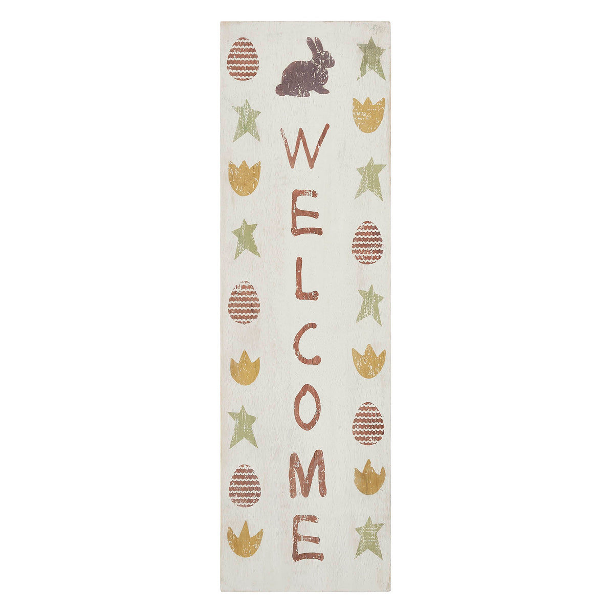 Easter Welcome Wooden Sign 20x6