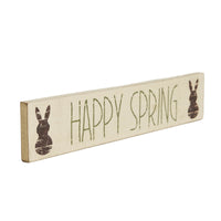 Happy Spring Wooden Sign 3x14
