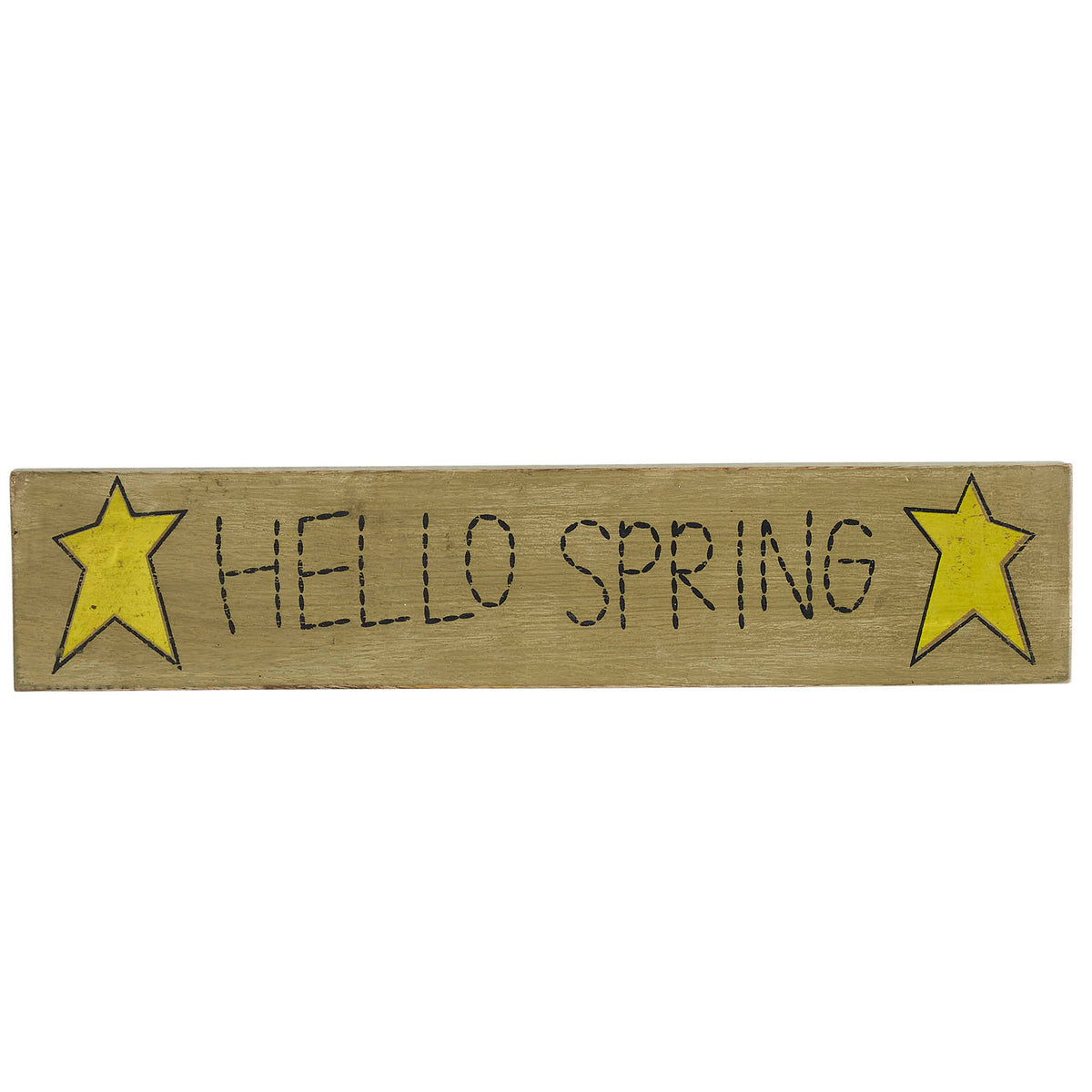 Hello Spring Wooden Sign 3x14