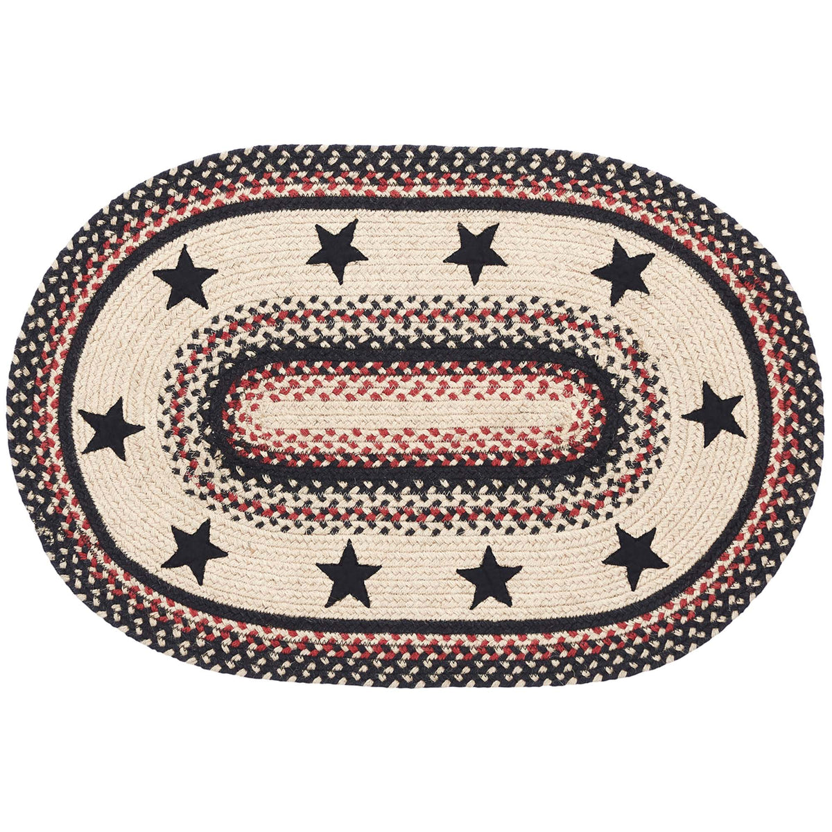 Colonial Star Jute Rug Oval 20x30