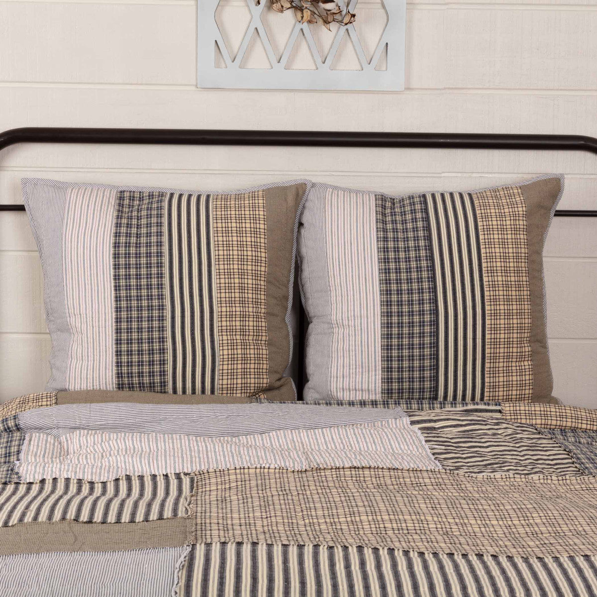 VHC Brands Ashmont Quilted Euro Shams