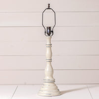 Davenport Wood Table Lamp Base in Rustic White