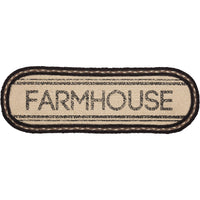Sawyer Mill Charcoal Farmhouse Jute Oval Runner 8x24