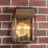 Valley Forge Outdoor Wall Light in Solid Weathered Brass - 2 Light