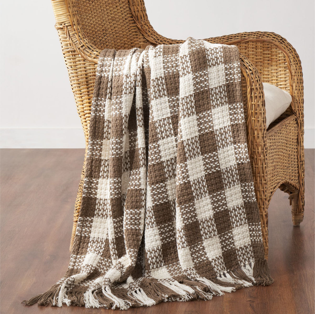 Woven Check Throw Blanket