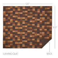 Patriotic Patch Luxury King Quilt 120Wx105L