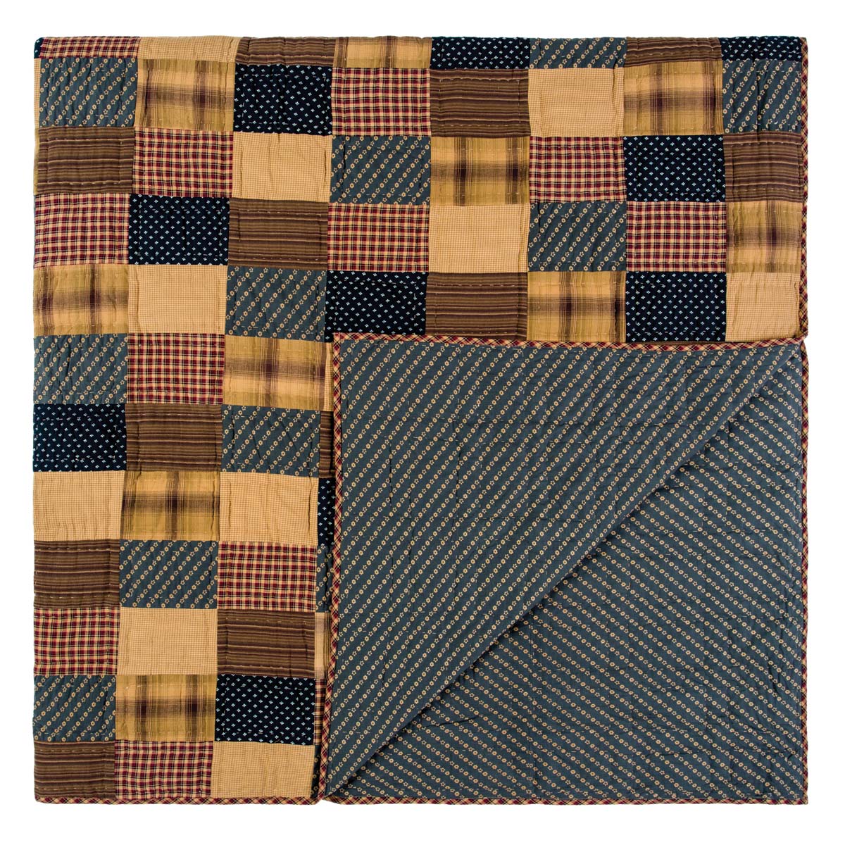 Patriotic Patch Luxury King Quilt 120Wx105L