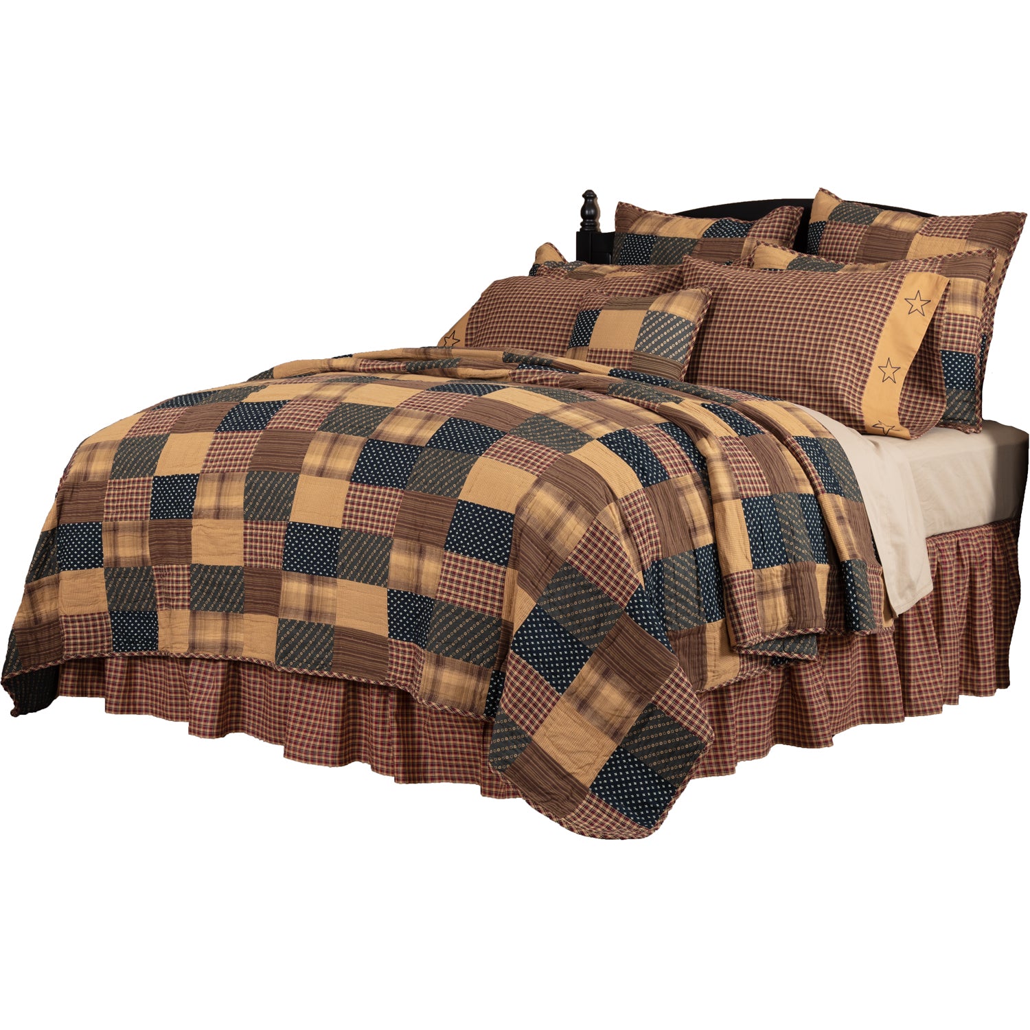 Patriotic Patch Queen Quilt 94Wx94L