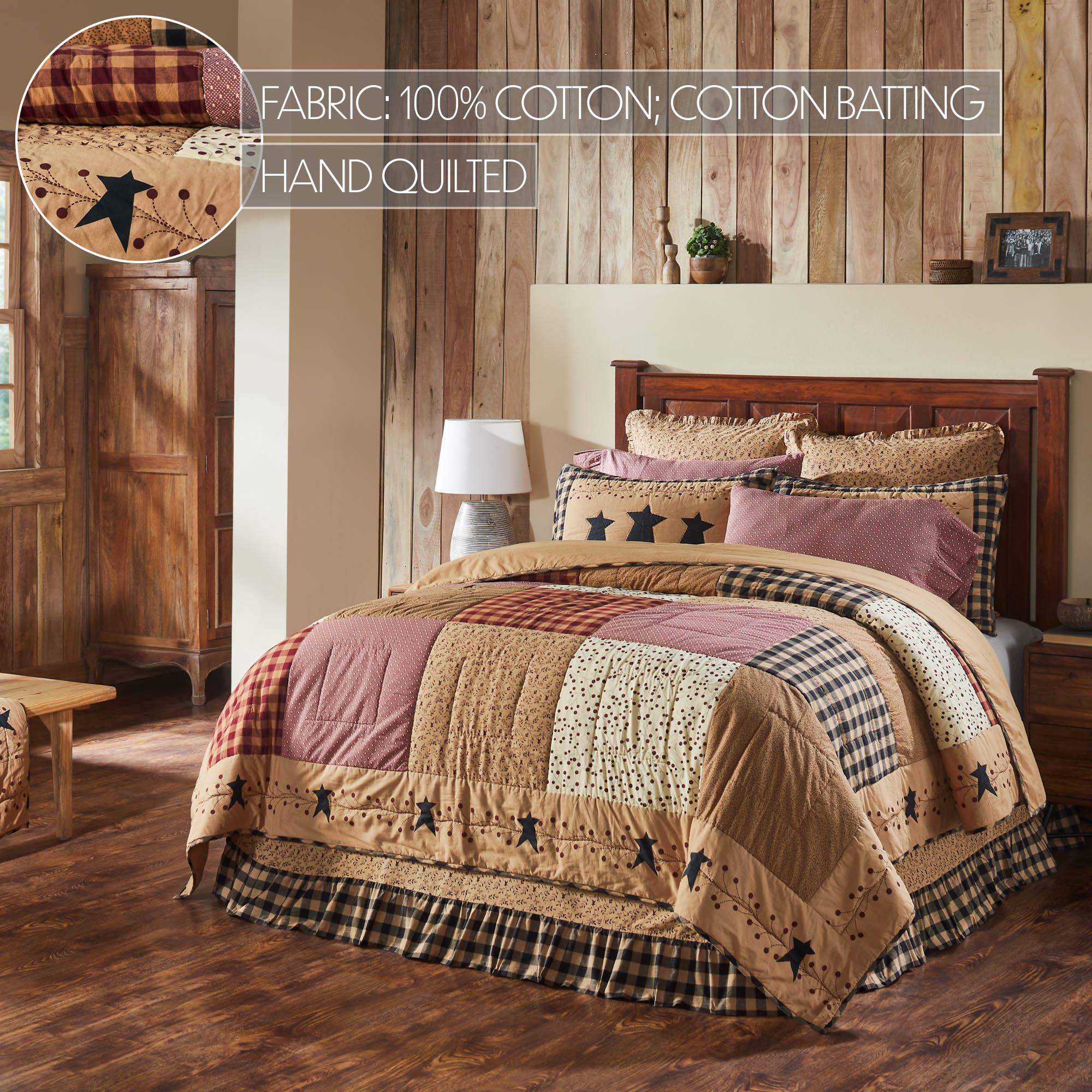 Pip Vinestar California/Luxury King Quilt 124Wx115L