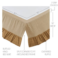 Connell Ruffled King Bed Skirt 78x80x16