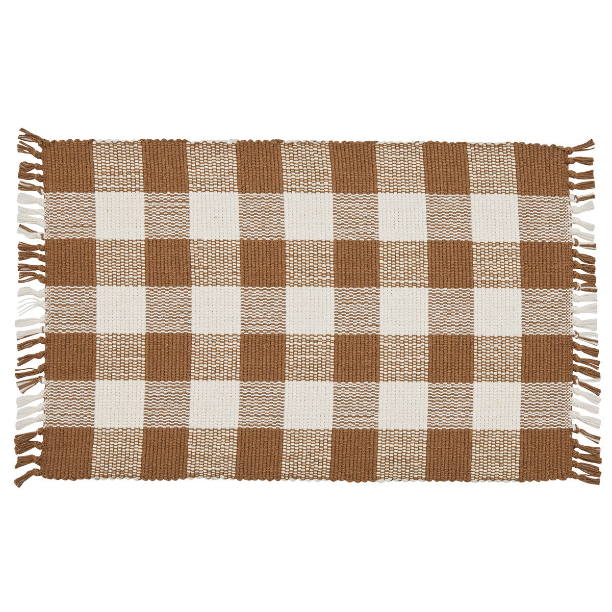 WICKLOW YARN PLACEMAT-BROWN AND CREAM