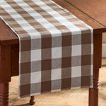 WICKLOW TABLE RUNNER BACKED 54" L-BROWN AND CREAM