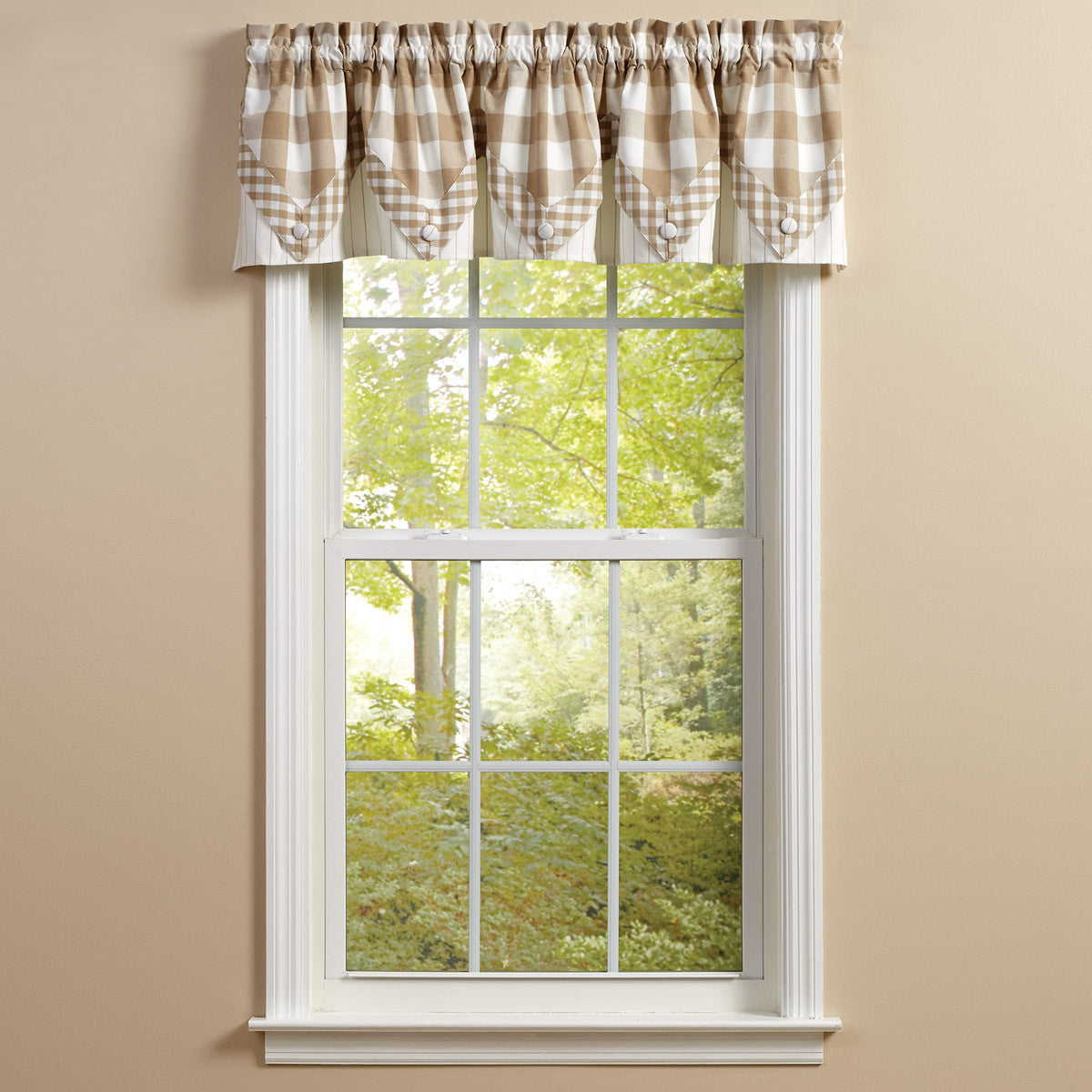 WICKLOW LINED POINT VALANCE NATURAL 72X15