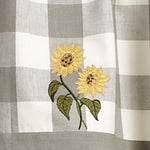 WICKLOW CHECK SUNFLOWER EMBROIDERED LINED VALANCE  60X14"