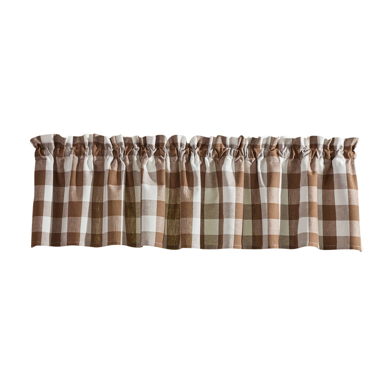 WICKLOW VALANCE 14" L-BROWN AND CREAM