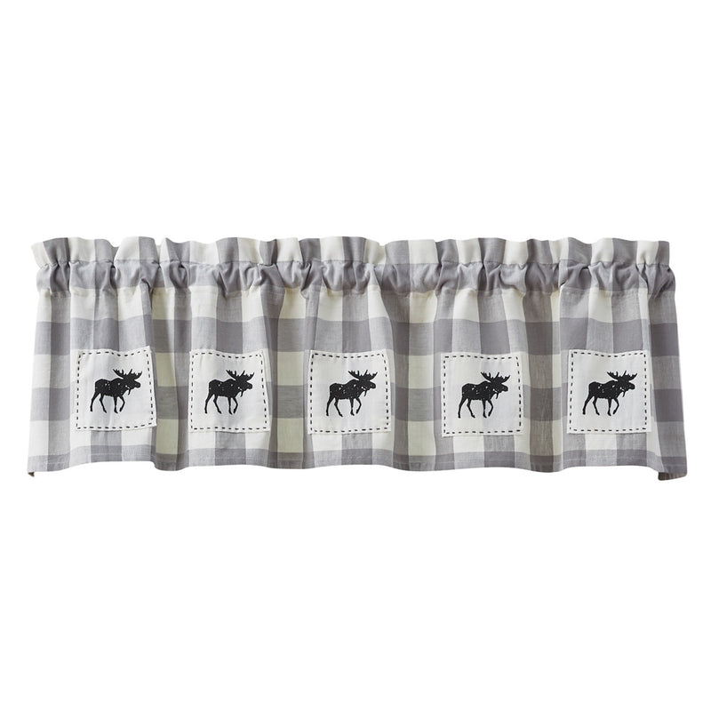 WICKLOW MOOSE PATCH LINED VALANCE 60X14"
