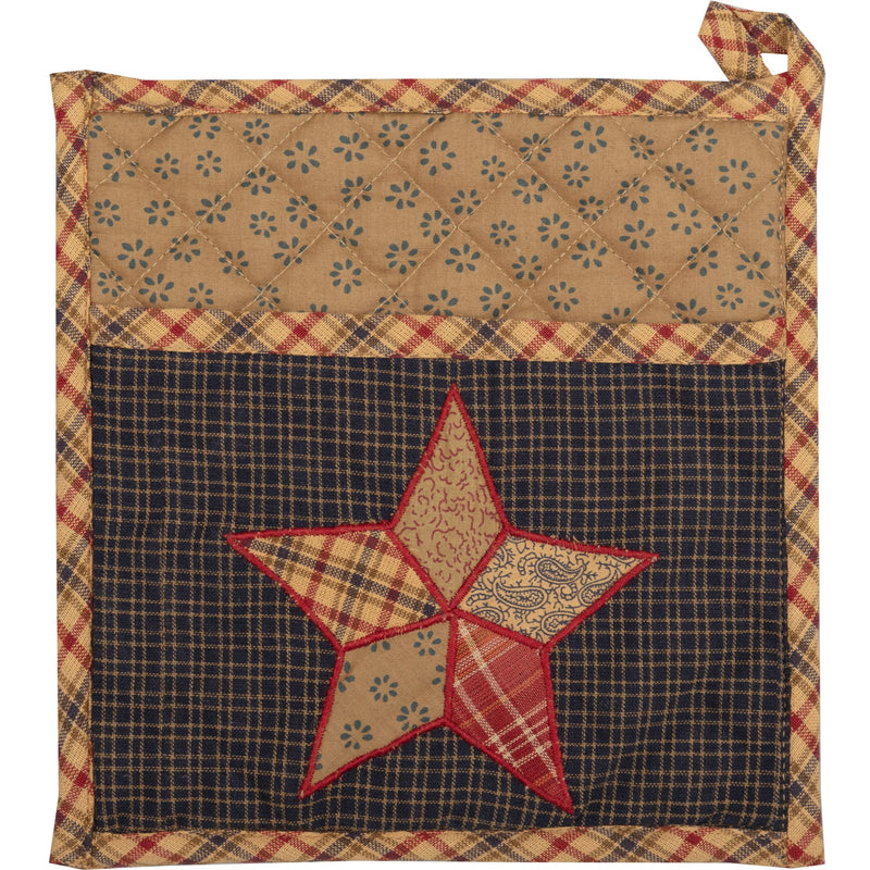 Arlington Pot Holder with Pocket & Patchwork Star 8x8