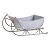 13-Inch Tin Sleigh in Rustic White Wash