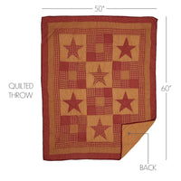 Ninepatch Star Quilted Throw 50x60 **BACKORDERED UNTIL DECEMBER 2024**