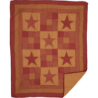 Ninepatch Star Quilted Throw 50x60 **BACKORDERED UNTIL DECEMBER 2024**