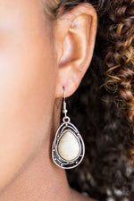 Paparazzi Abstract Anthropology - White Earrings