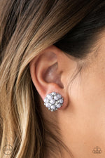 Paparazzi Par Pearl - Silver Clip-On Earrings