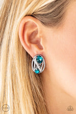 Paparazzi Where's the FIREWORK? - Blue Clip-On Earrings