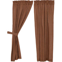 Patriotic Patch Plaid Short Panel Set of 2 63x36