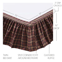 Abilene Star Twin Bed Skirt 39x76x16