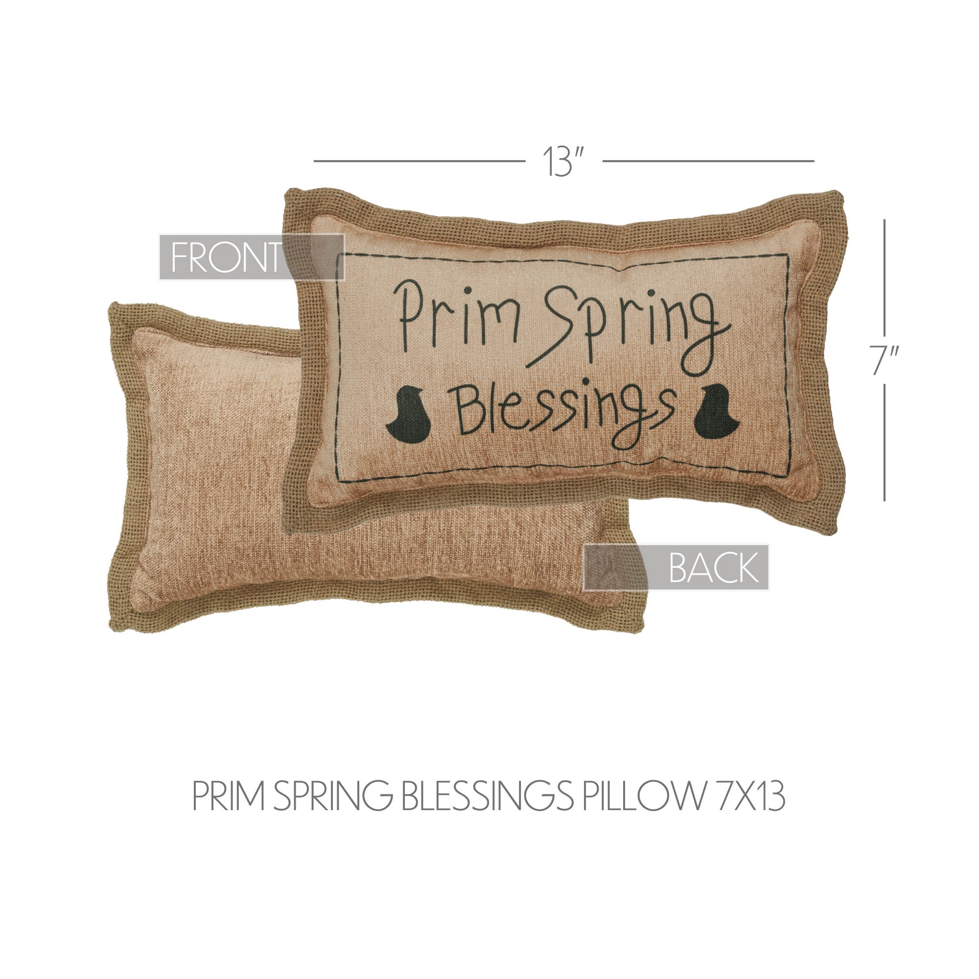 Spring In Bloom Prim Spring Blessings Pillow 7x13 – Beth's Country ...
