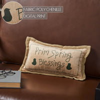 Spring In Bloom Prim Spring Blessings Pillow 7x13