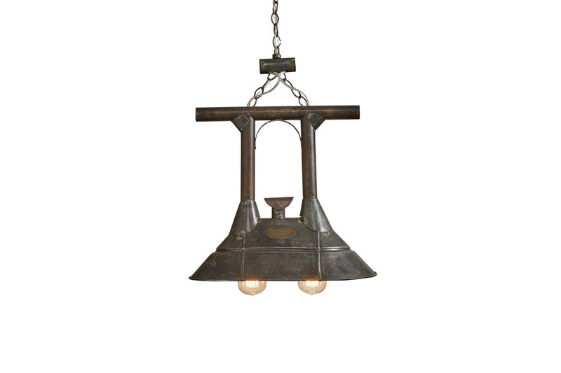 TIN WASHER DOUBLE PENDANT 20.25"H x 16.25"W x 10"D