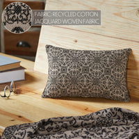 Custom House Black Tan Jacquard Pillow 9.5x14
