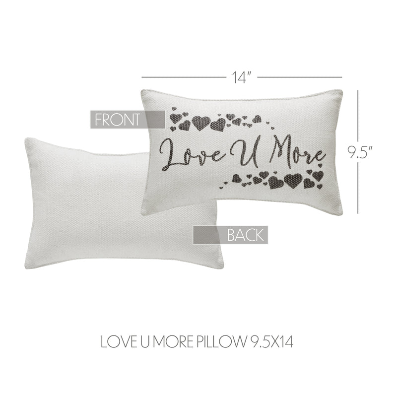 Finders Keepers Love U More Pillow 9.5x14