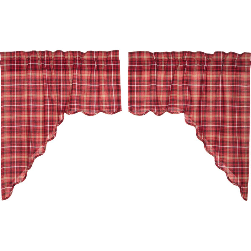 Braxton Scalloped Swag Set of 2 36x36x16