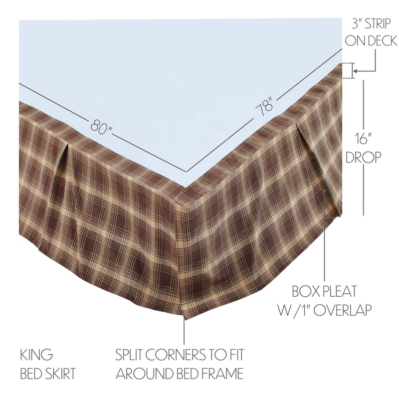 Dawson Star King Bed Skirt 78x80x16