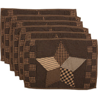 Farmhouse Star Placemat Quilted Set of 6 12x18