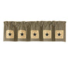 STAR PATCH LINED VALANCE 60X14"