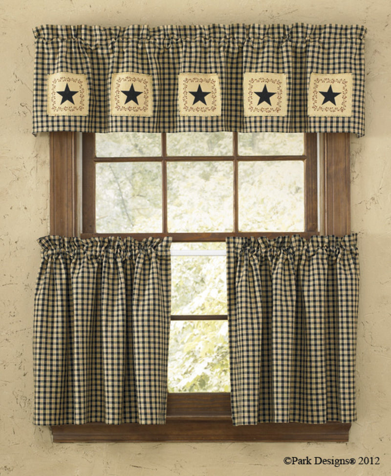 STAR PATCH LINED VALANCE 60X14"