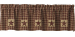 STURBRIDGE PATCH LINED VALANCE - WINE 60X14"