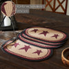 Connell Oval Placemat Stencil Stars Set of 4 13x19