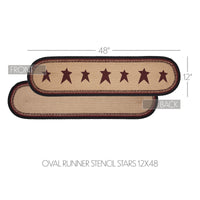 Connell Oval Runner Stencil Stars 12x48