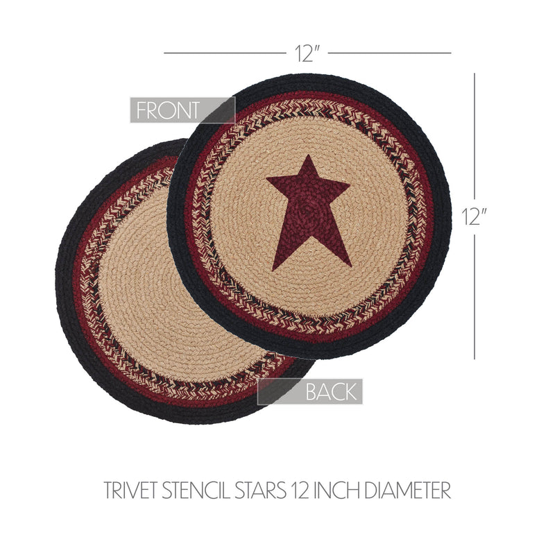 Connell Trivet Stencil Stars 12 inch Diameter