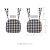 My Country Navy Natural Check Farmhouse Country Chair Pad 15.5x17 - VHC Brands
